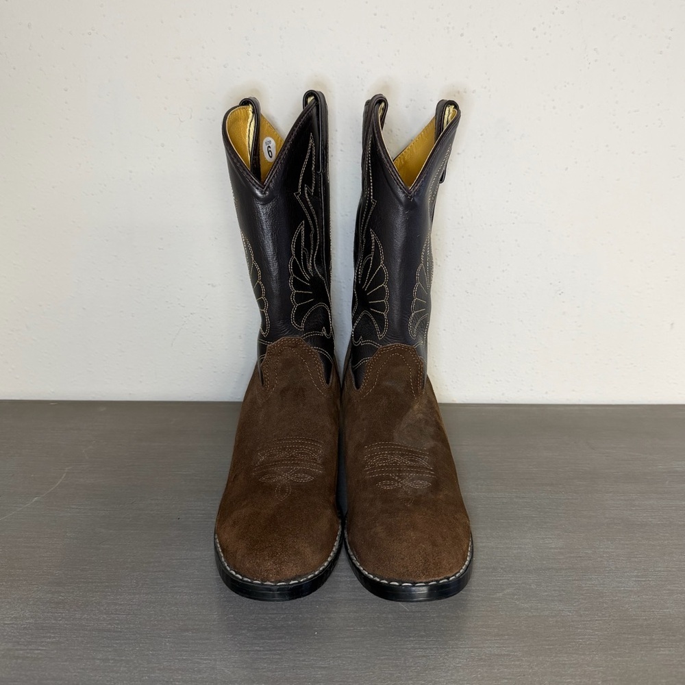 Masterson Boot Co. RB2003Y Brown Suede Leather Western Cowboy Boots Size 6D - Picture 4 of 9